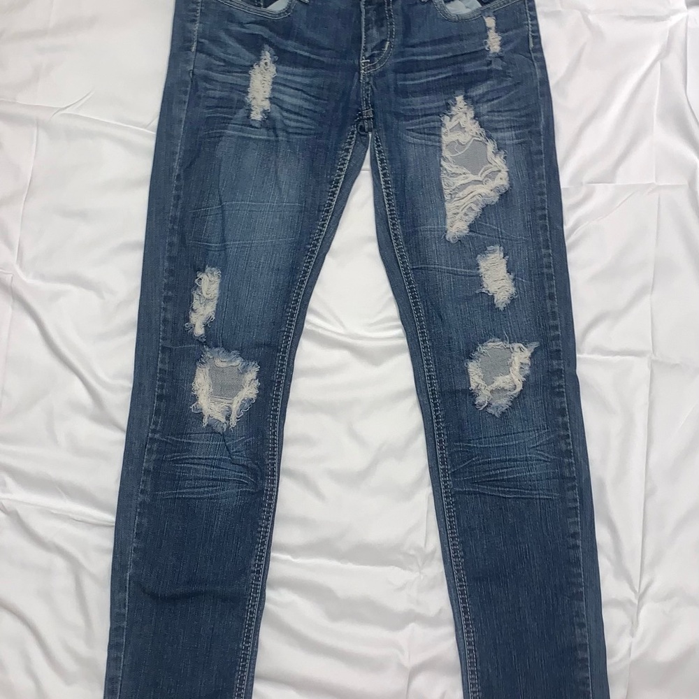 Machine Dark Blue Denim Jeans